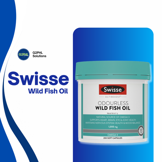 Swisse Ultiboost Odourless Omega-3 Wild Fish Oil 1000mg 200 Capsules